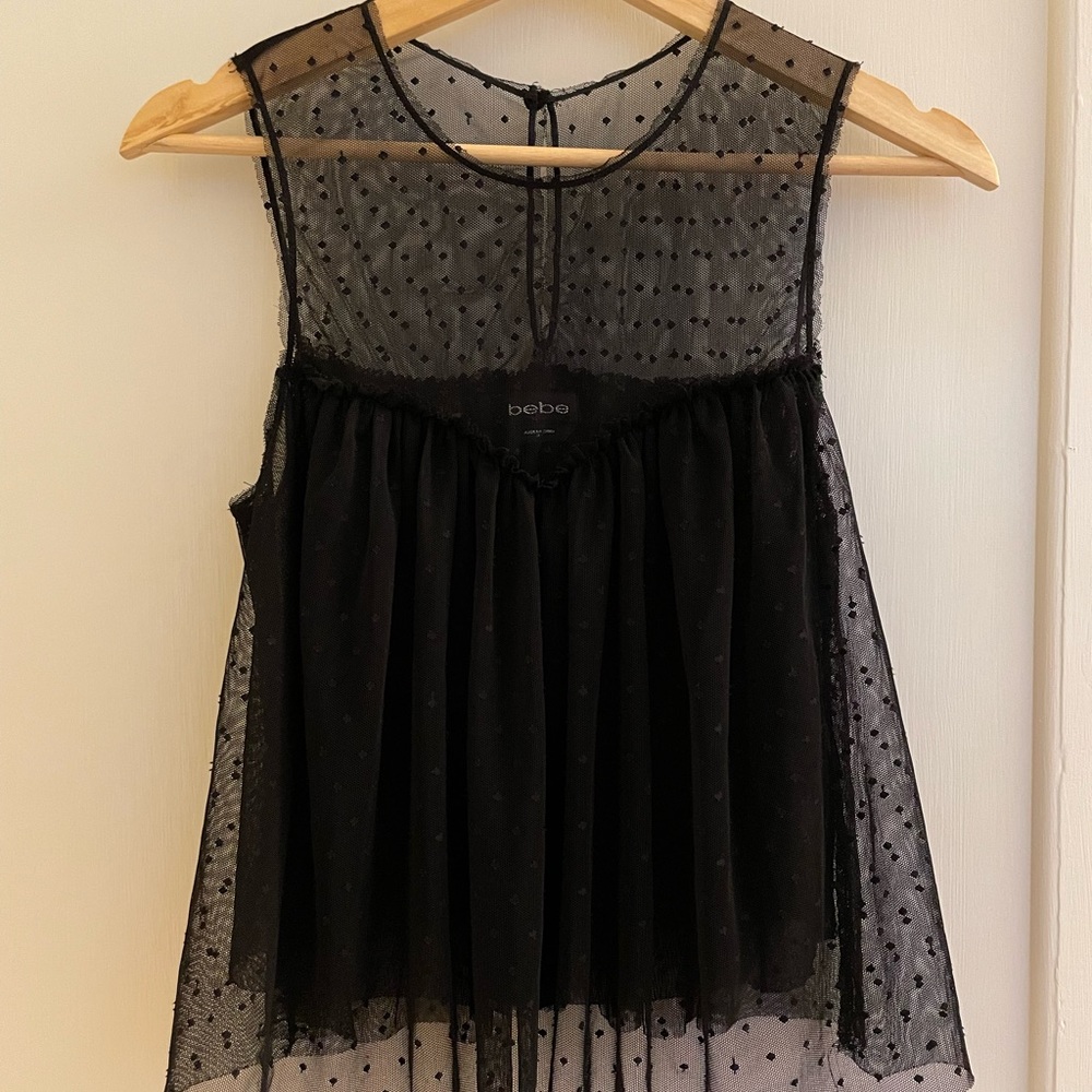 Bebe | Black See-through Summer Top